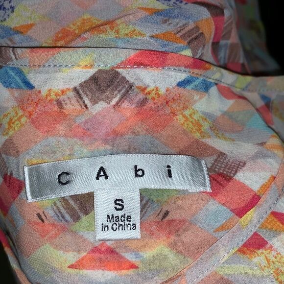 Cabi size small colorful sleeveless top - Picture 2 of 8